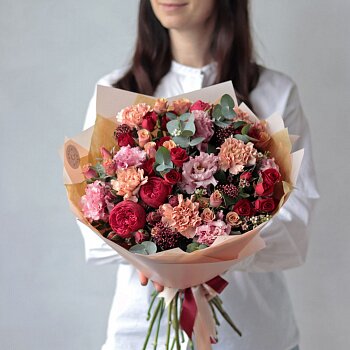 Букет "Капучино с малиновым сиропом" Букет "Капучино с малиновым сиропом"